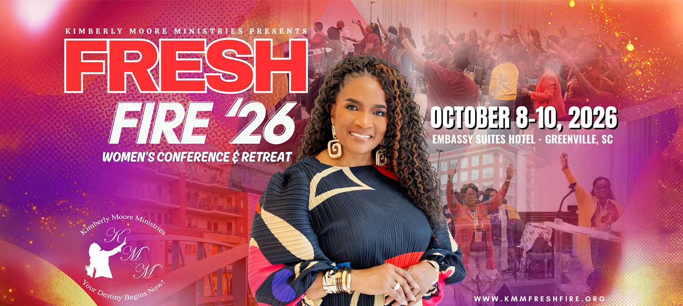 advertisement for Fresh Fire 2026 with a photo of Dr. Kimberly Moore. Click for details
