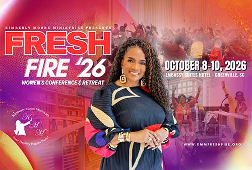 advertisement for Fresh Fire 2026 with a photo of Dr. Kimberly Moore. Click for details